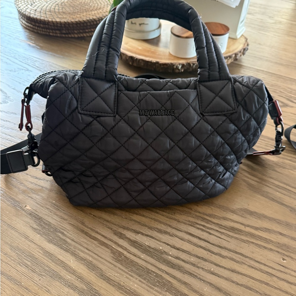 MZ Wallace Black Quilted Satchel